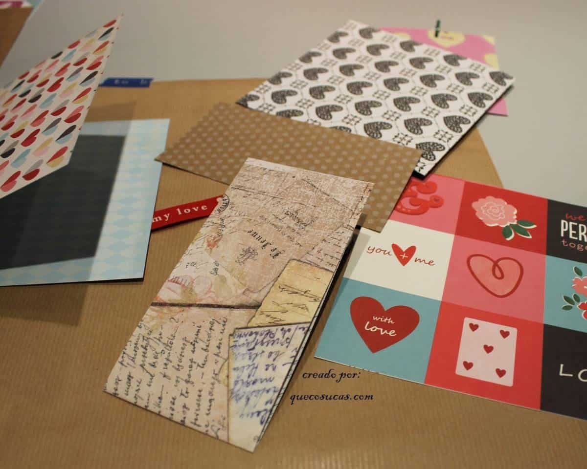 materiales scrapbooking mini album