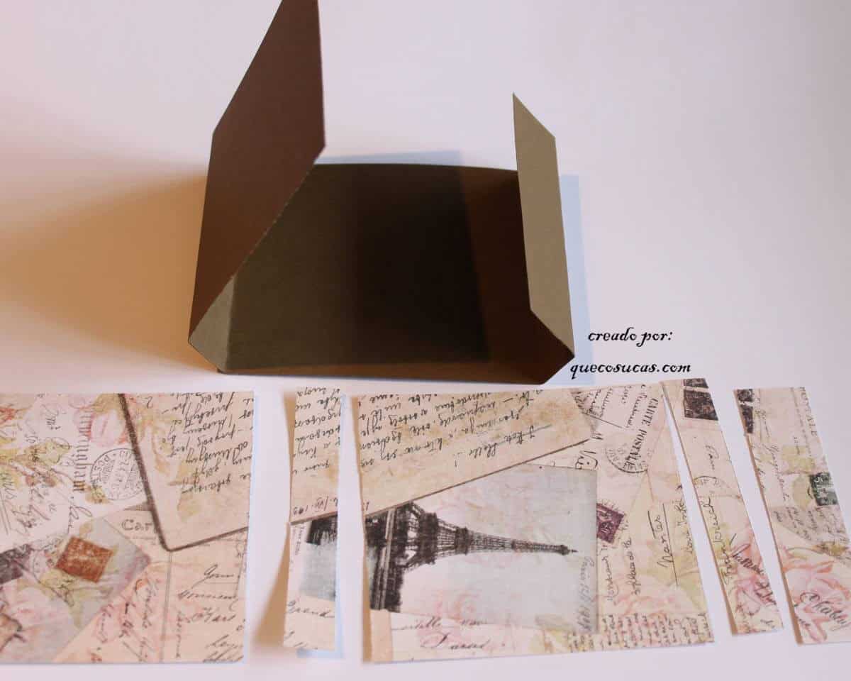 esquema mini album papel decorado