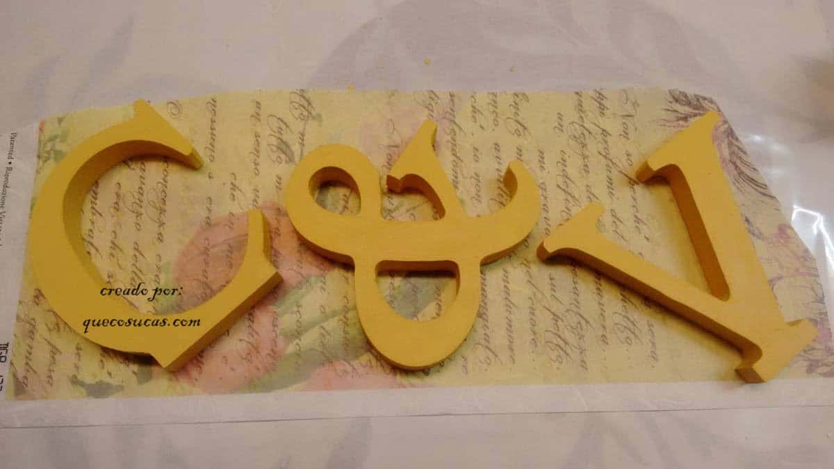 decoupage en letras de madera letras madera decoupage paso a paso