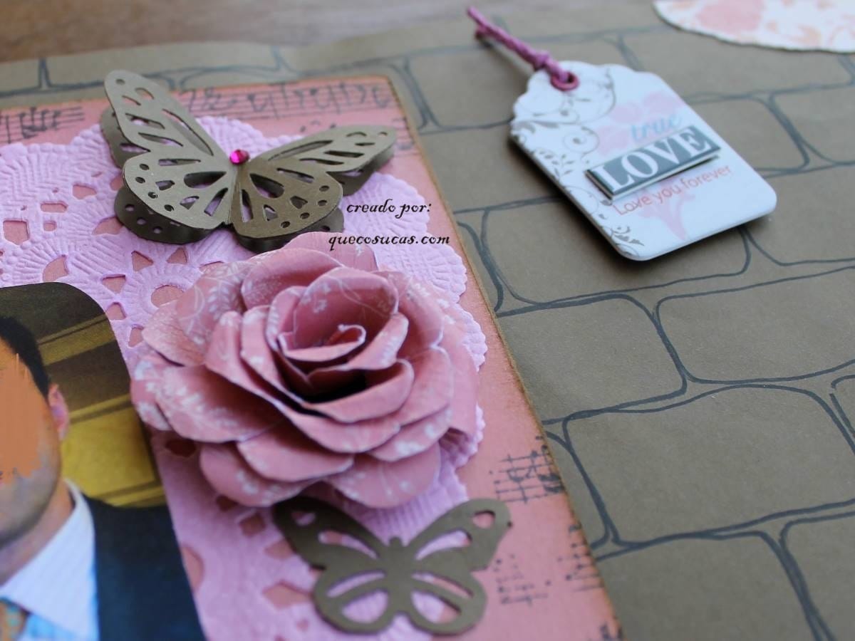 rosa scrapbooking tutorial facil