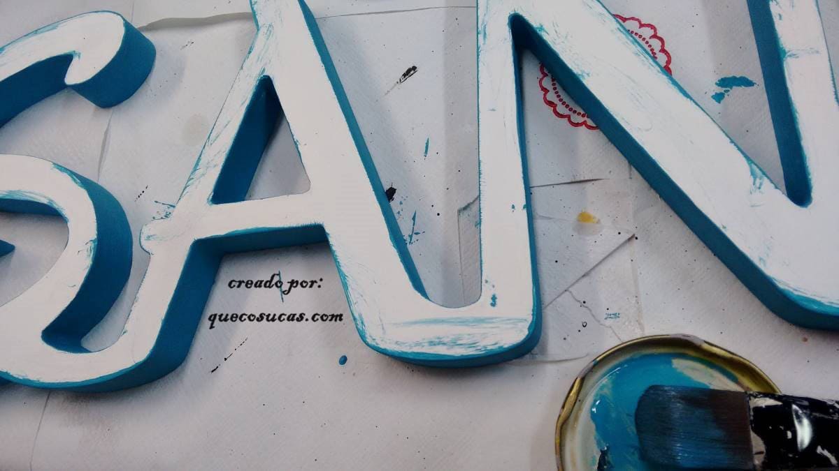 Letras decoradas madera 2 pintura acrilica letras decoracion empresa