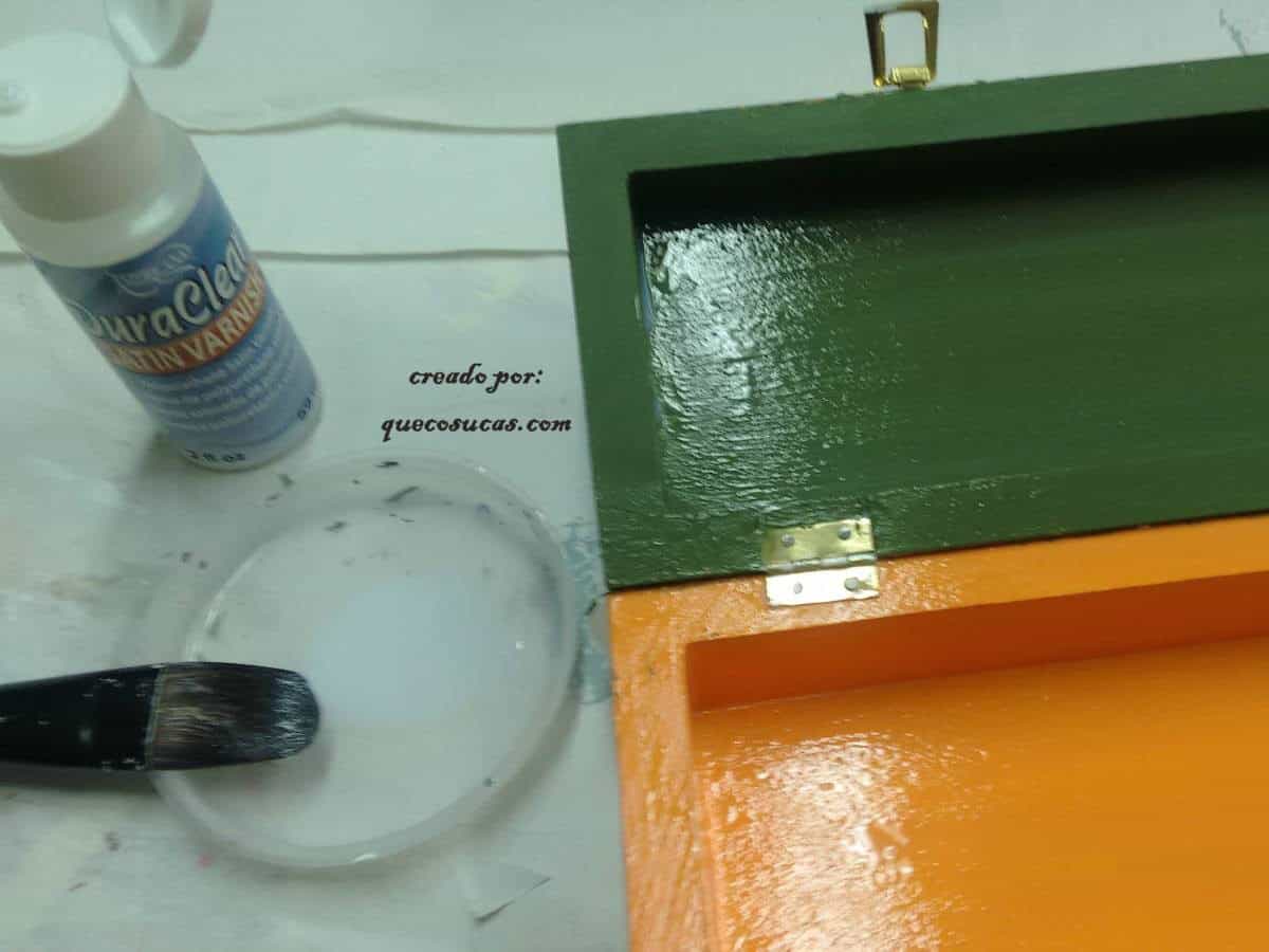 caja madera barniz caja madera barniz cera aplicar