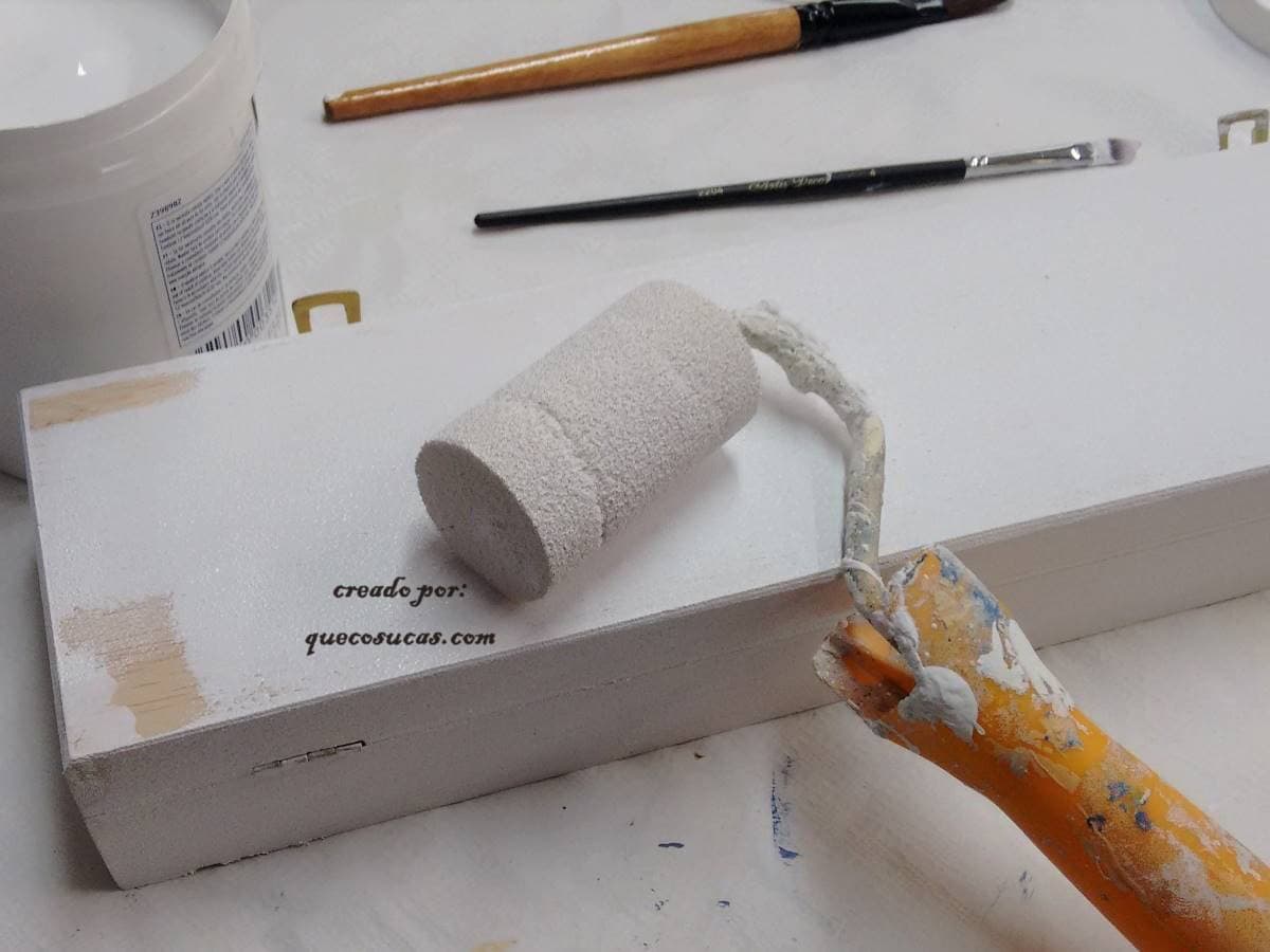 Caja de madera decorada 1 caja madera gesso imprimacion como hacer