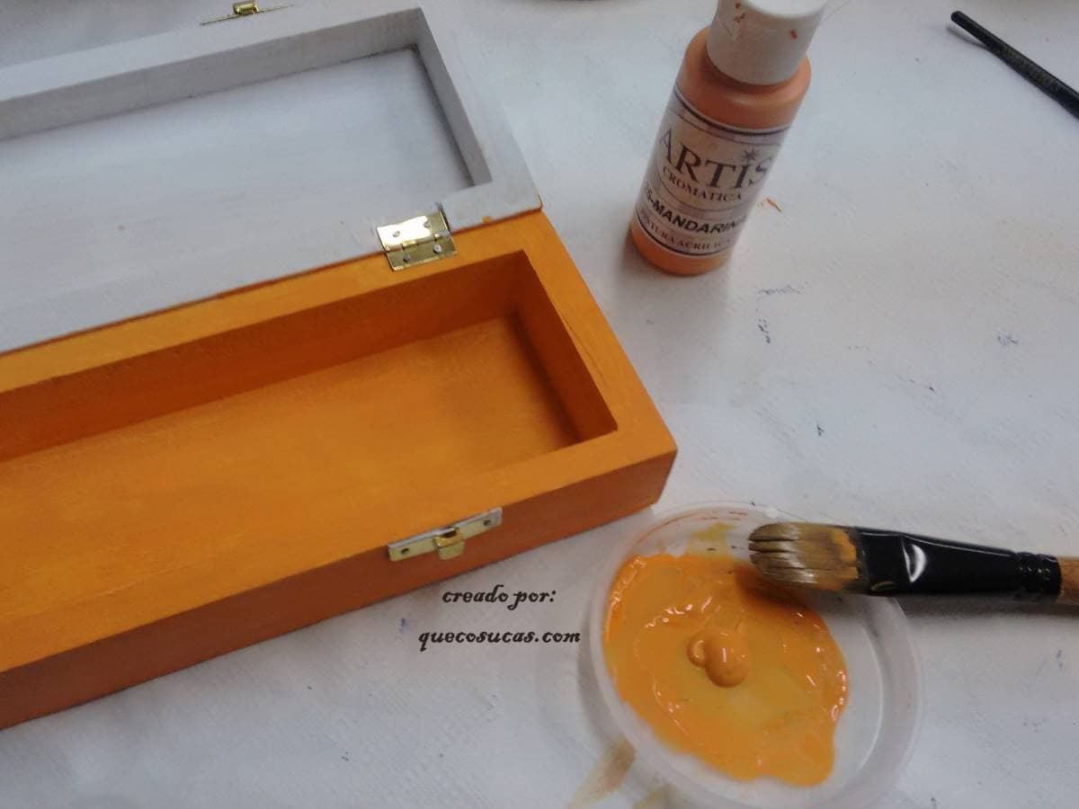 Caja de madera decorada 3 pintura acrilica caja madera artis tips