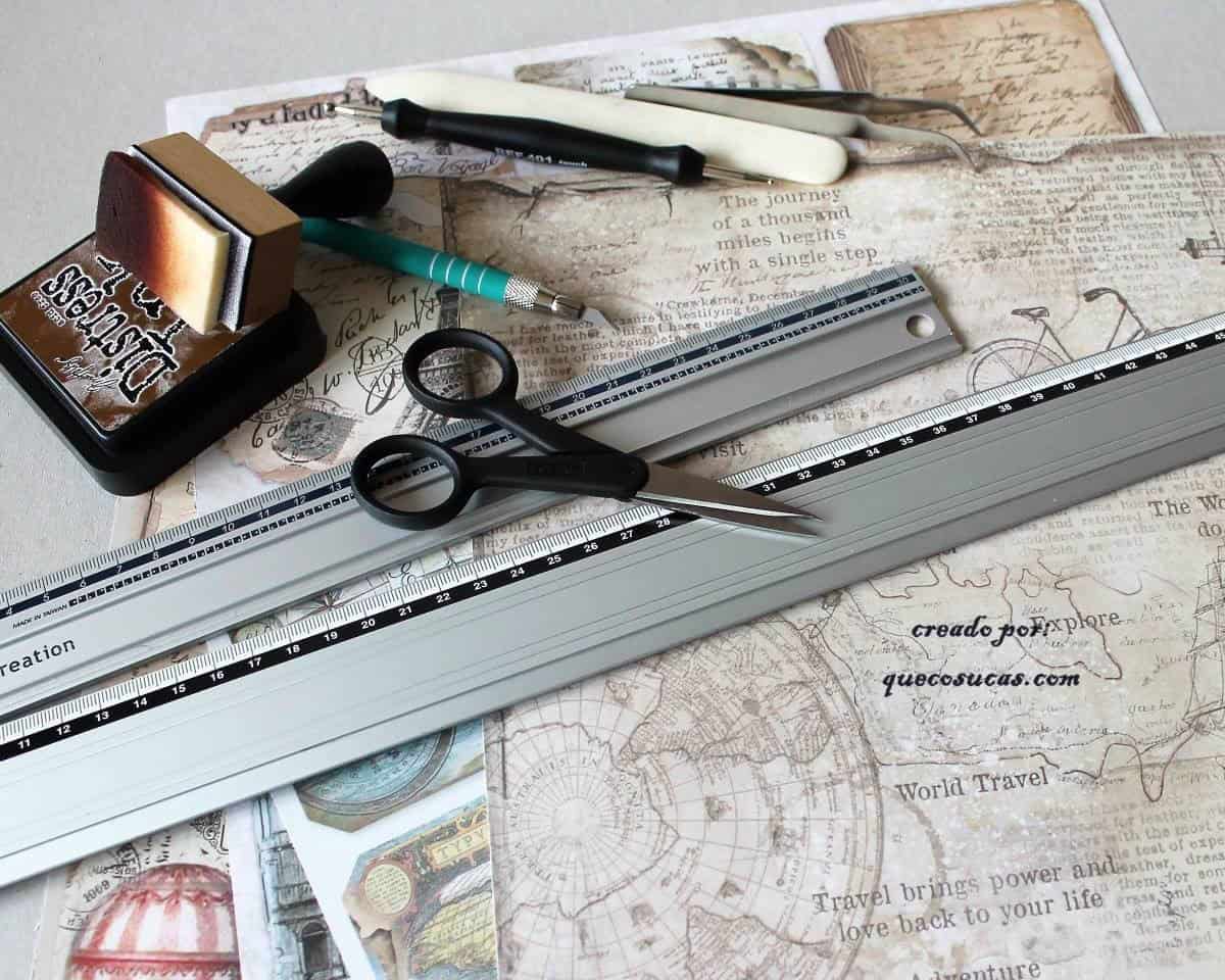 Cómo decorar una caja de cartón 2 herramientas basicas scrap 1