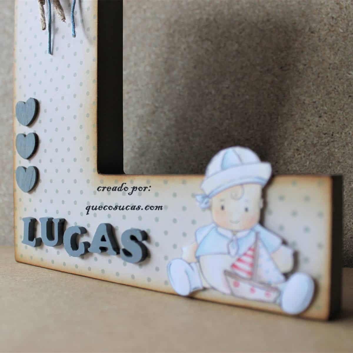 Letra L niño decorada 4 4 letra infantil bebe