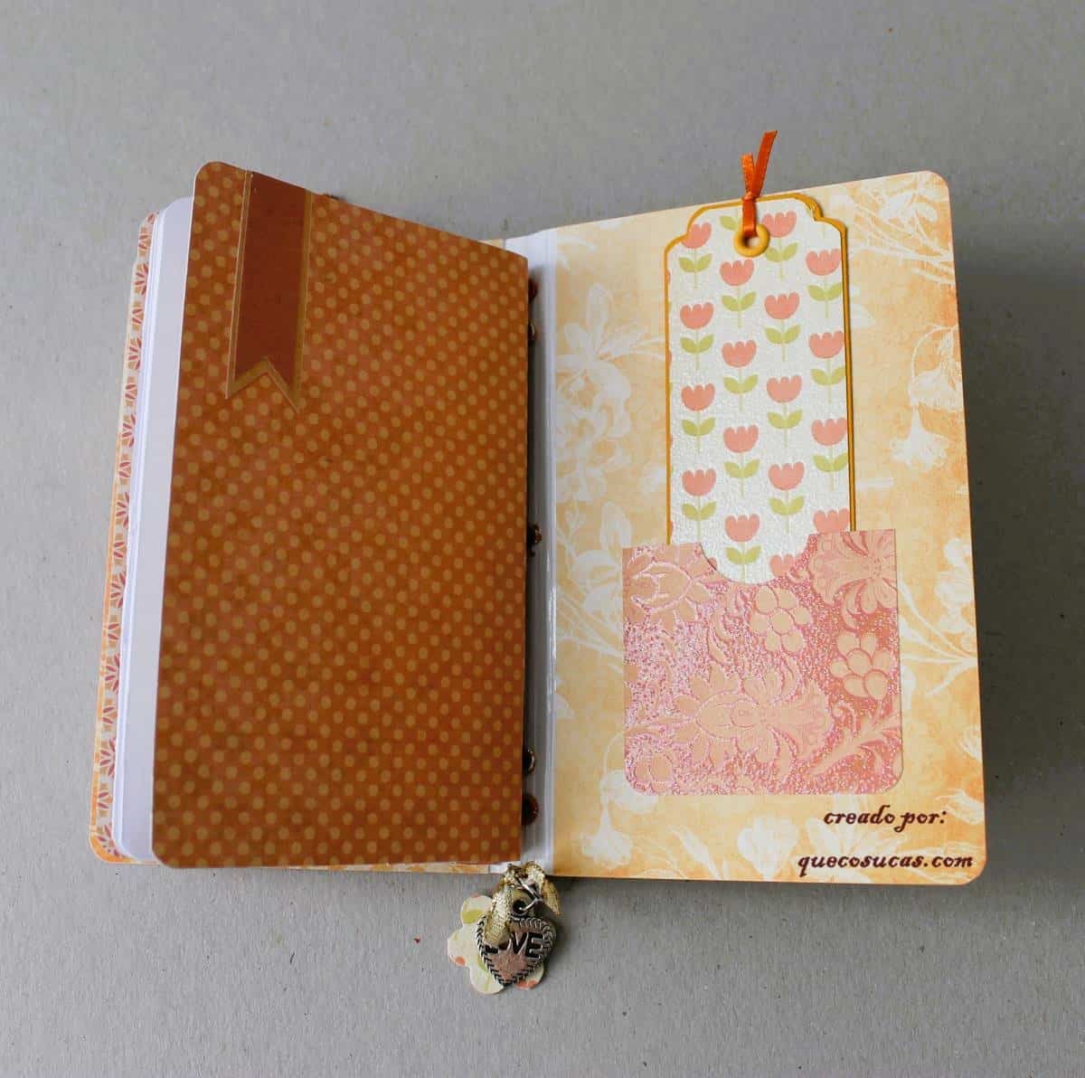 Mini álbum tipo midori 4 pagina interior midori decoracion portada marcapaginas