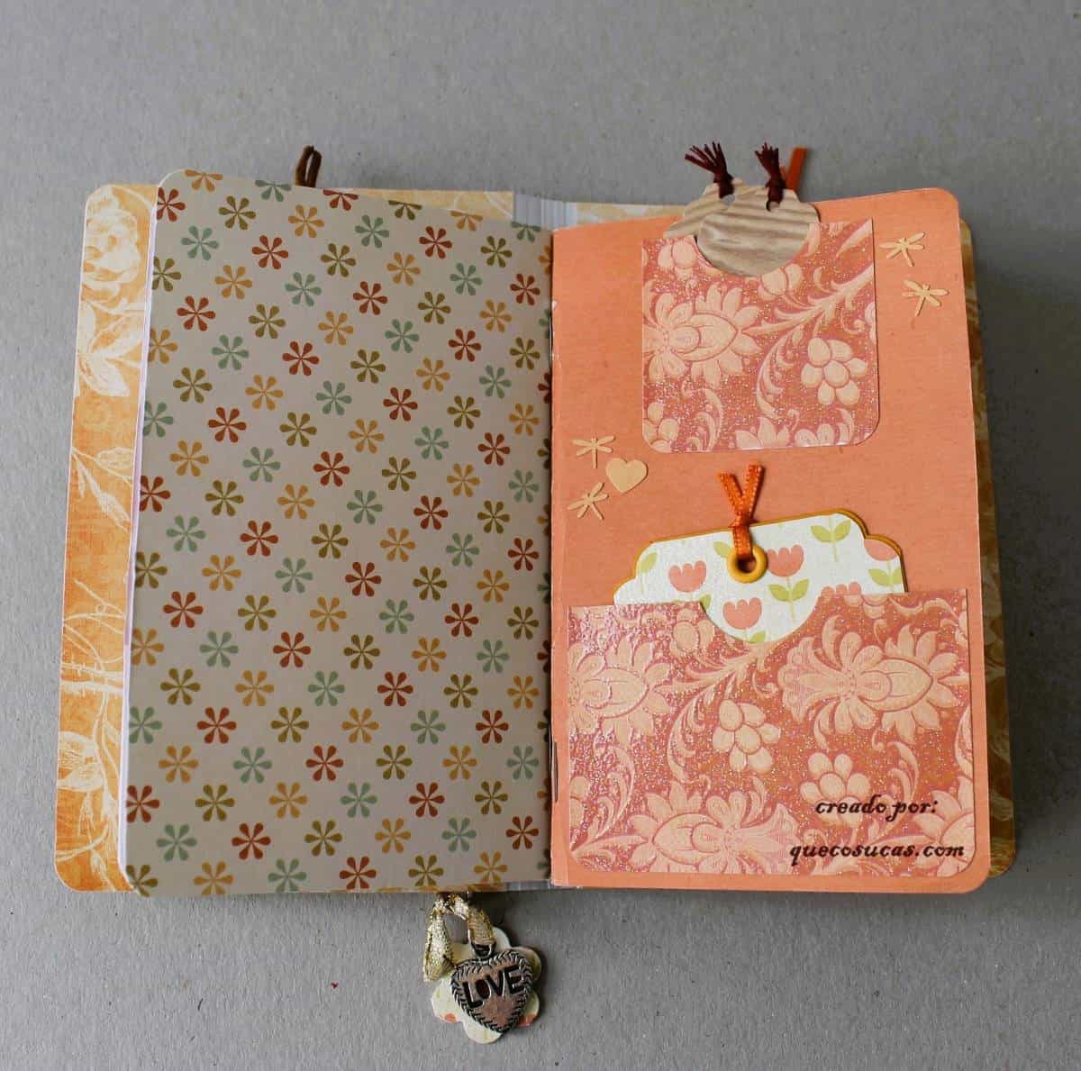 Mini álbum tipo midori 8 pagina interior midori scrapbooking