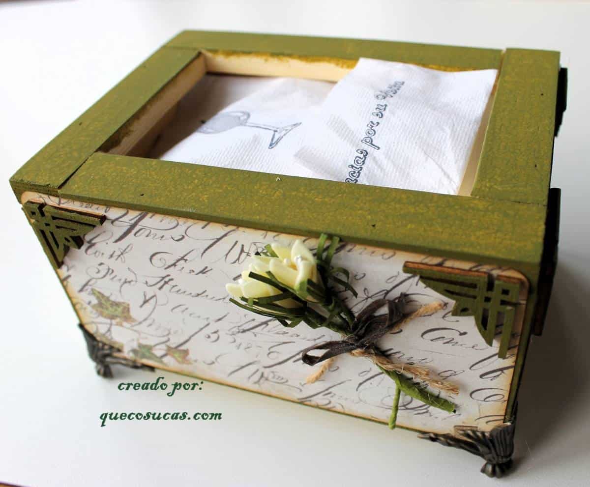servilletero madera decorado a mano ideas scrap tecnicas