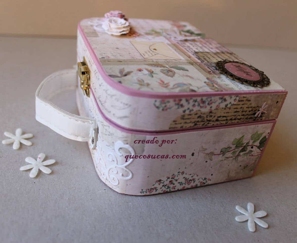 Maletín decorado scrapbooking 3 idea regalo sencillo maletin decorado pintura acrilica