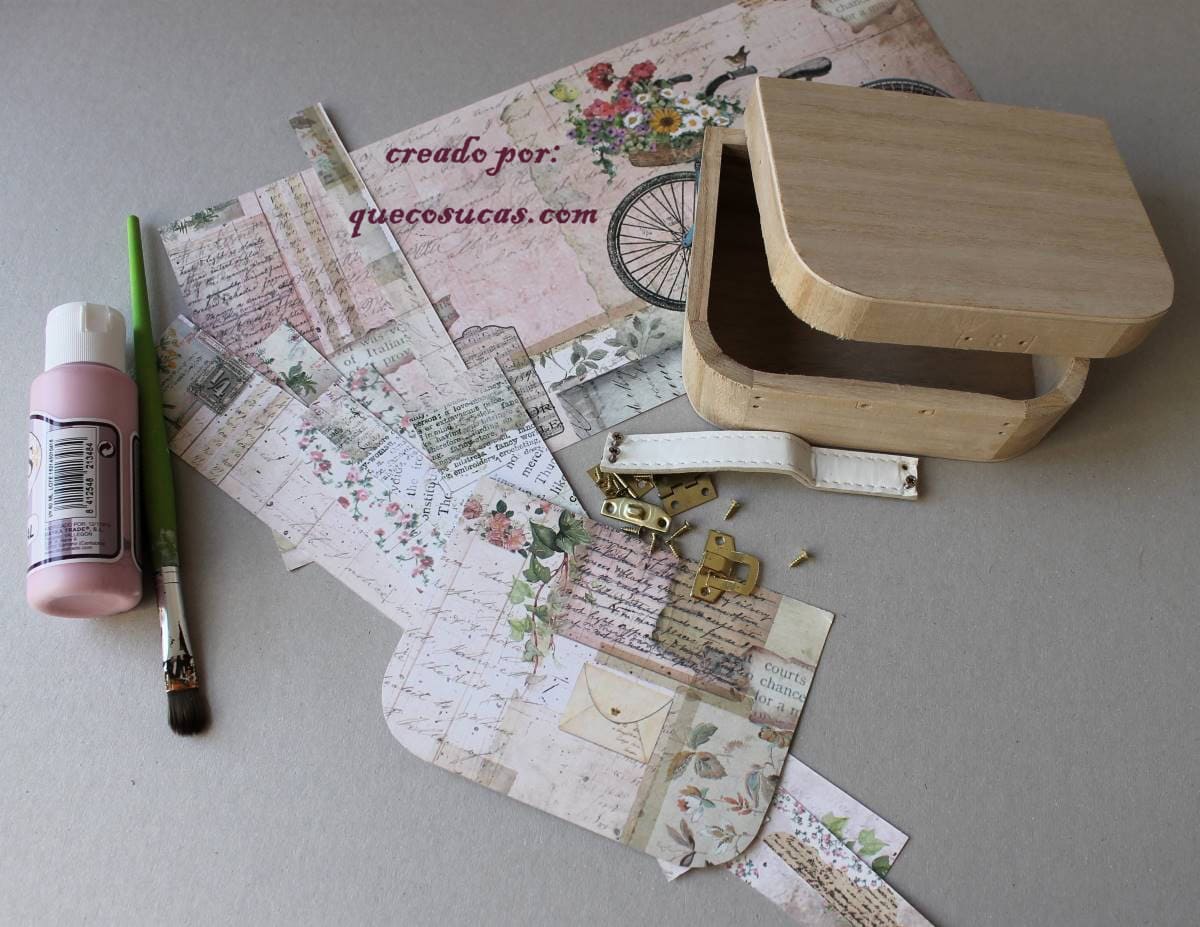 Maletín decorado scrapbooking 2 scrapbooking idea regalo papel decorado maleta