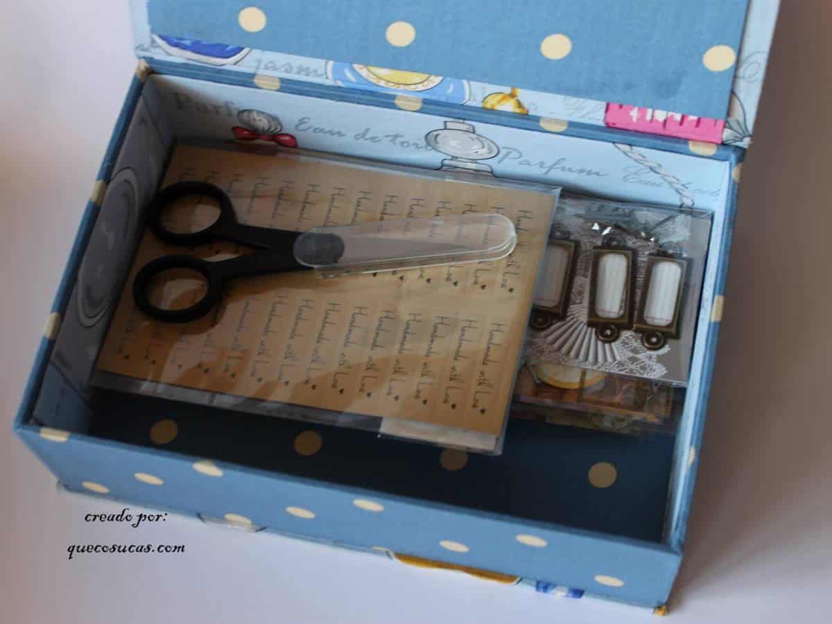 Caja de cartón forrada con tela 4 como hacer caja de carton y tela facil
