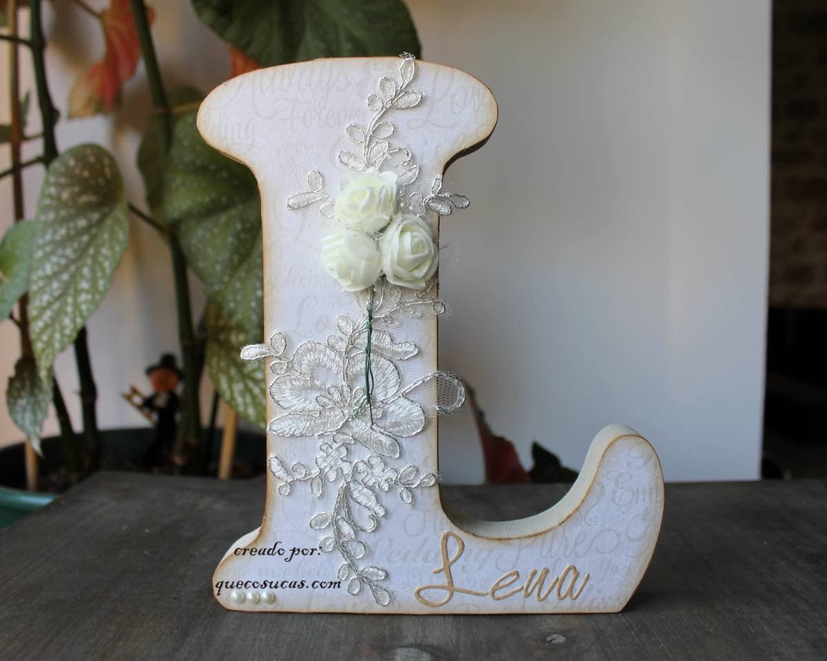 letra L mesa principal boda decoracion