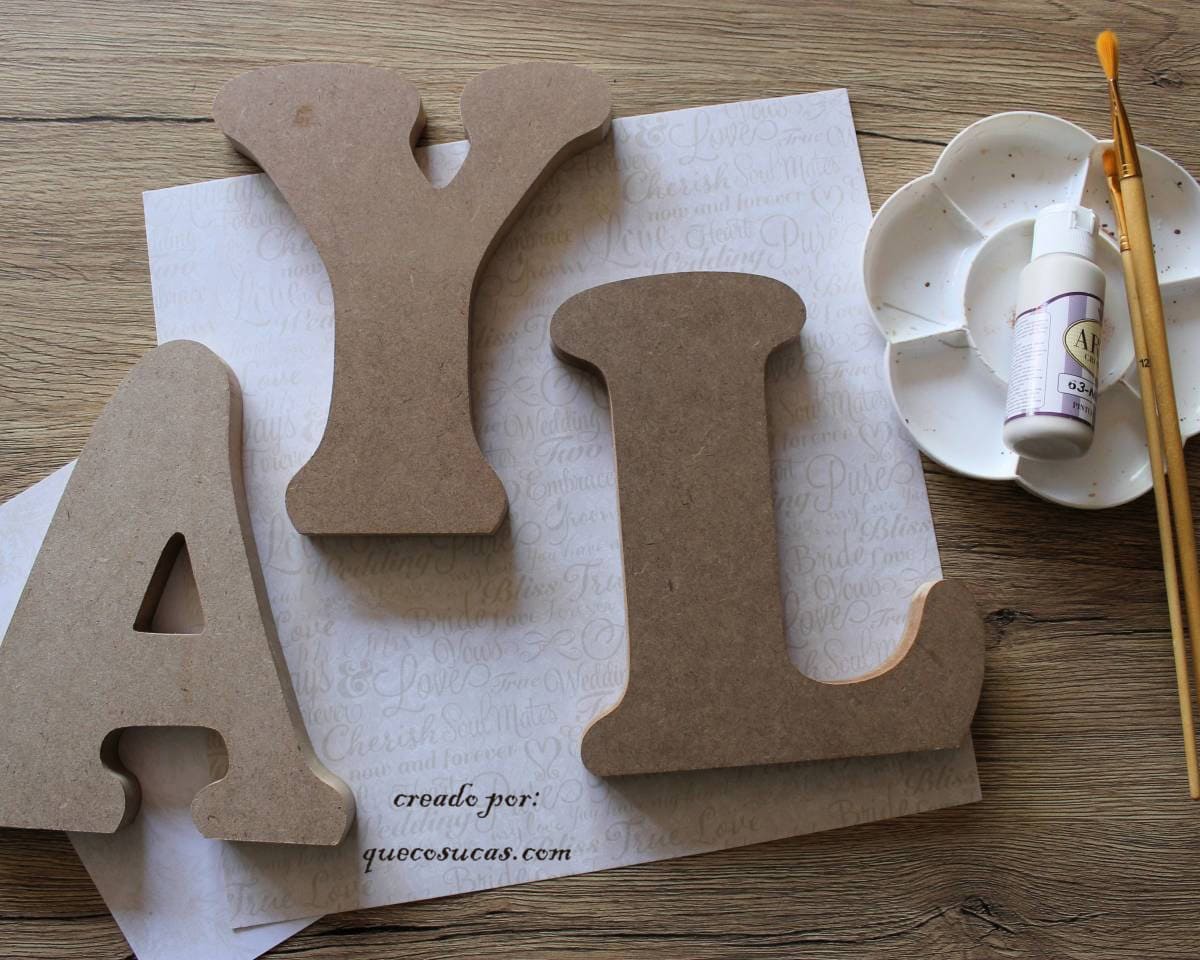 materiales como hacer letras madera boda decoracion