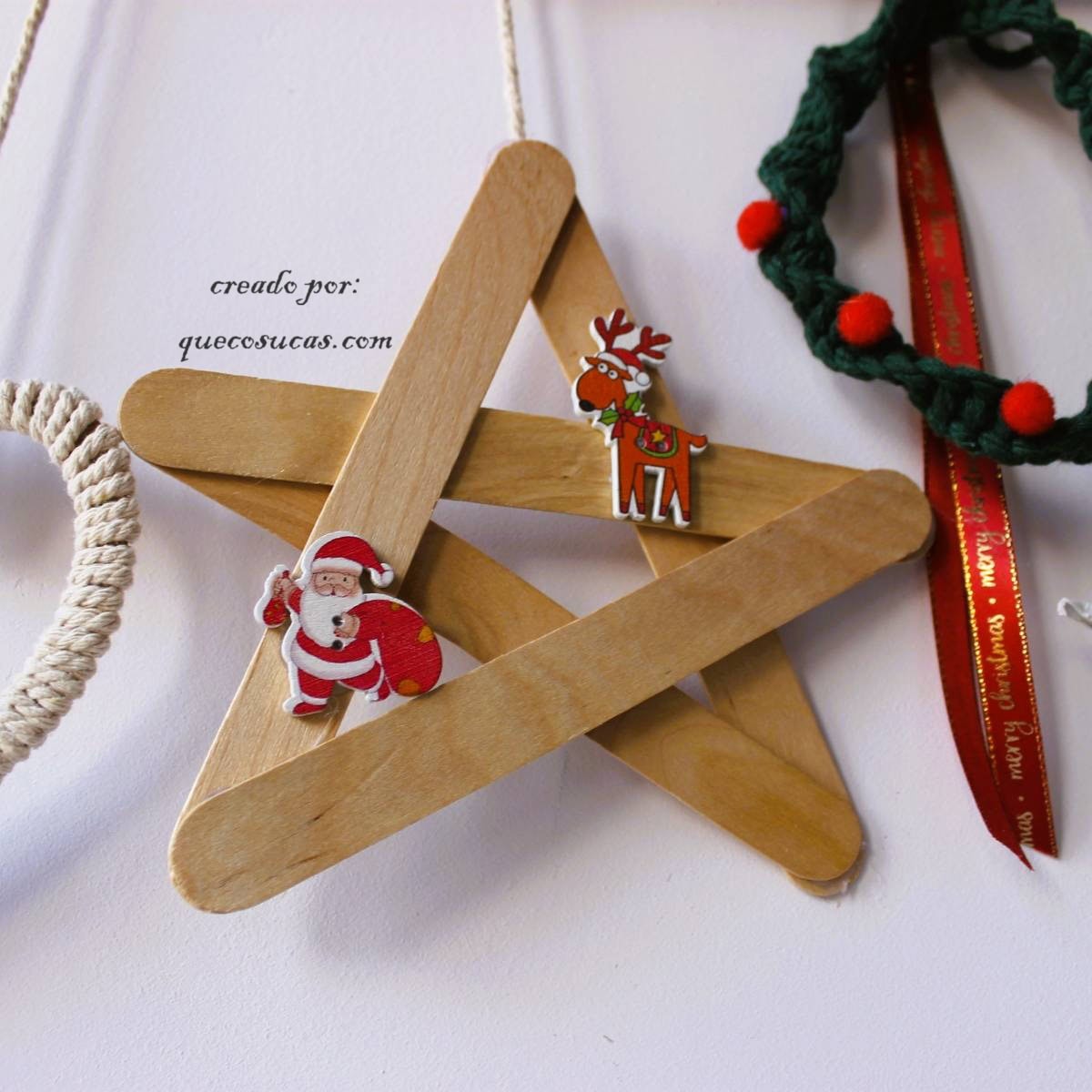 estrella madera navidad